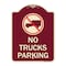 Signmission No Truck No Truck Parking WithHeavy-Gauge Aluminum Architectural Sign, 24" x 18", BU-1824-23560 A-DES-BU-1824-23560 - alternate 1
